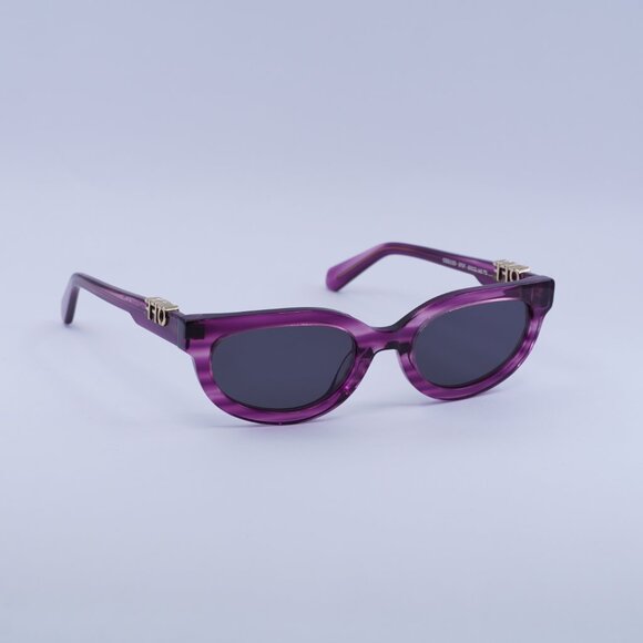 Off-White OERI13D SPARKS 3707 Sunglasses Striped Purple Frame, Grey Lenses main image 10